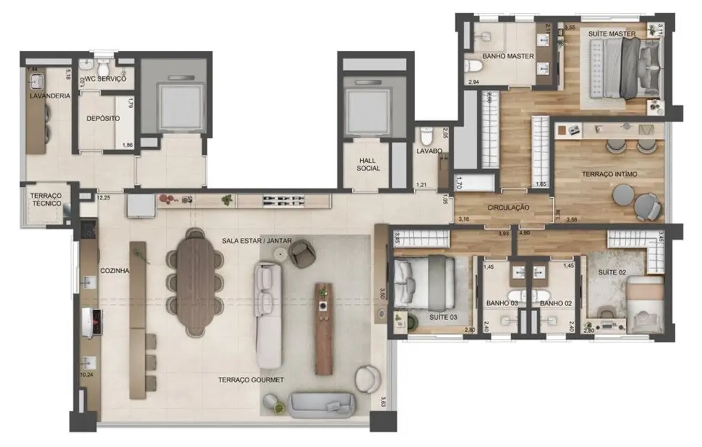 Foto 6 de Apartamento com 3 quartos à venda, 201m2 em Jardim Paulista, São Paulo - SP