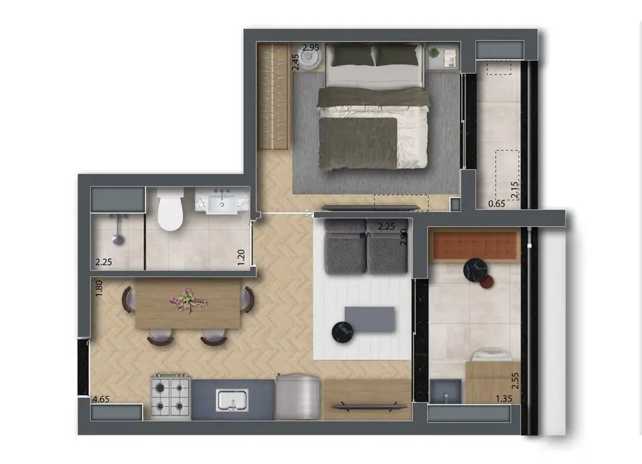 Foto 2 de Apartamento com 2 quartos à venda, 40m2 em Vila da Saúde, São Paulo - SP