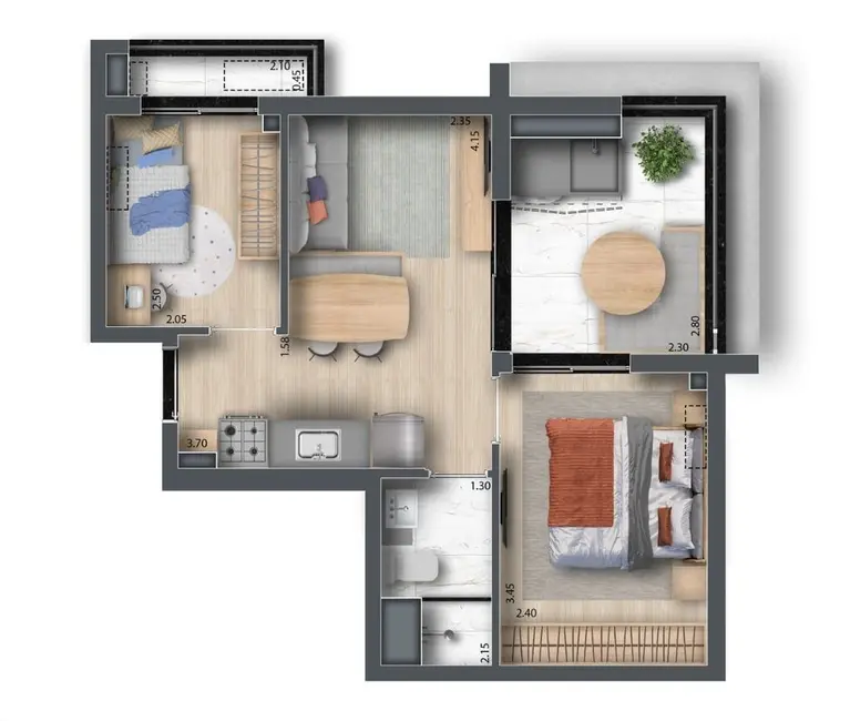 Foto 1 de Apartamento com 2 quartos à venda, 40m2 em Vila da Saúde, São Paulo - SP