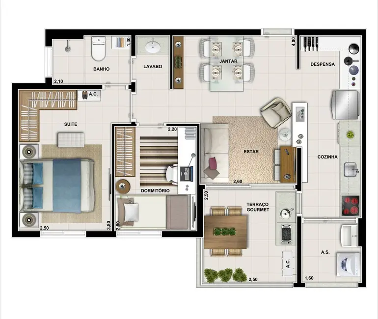 Apartamento com 2 quartos à venda, 58m2 em Morumbi, São Paulo - SP - imagem 1 Foto 1 de Apartamento com 2 quartos à venda, 58m2 em Morumbi, São Paulo - SP