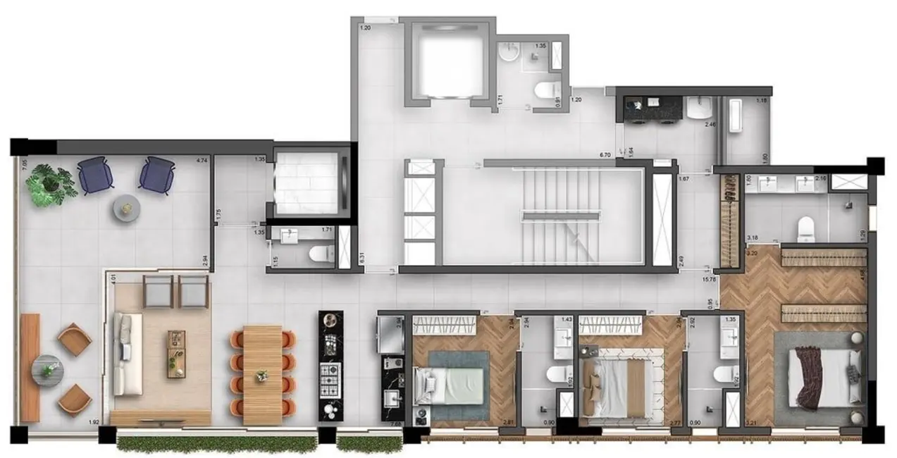 Foto 2 de Apartamento com 3 quartos à venda, 147m2 em Itaim Bibi, São Paulo - SP