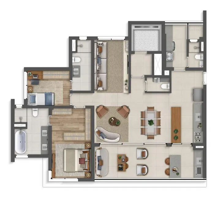 Foto 4 de Apartamento com 3 quartos à venda, 127m2 em Vila Madalena, São Paulo - SP