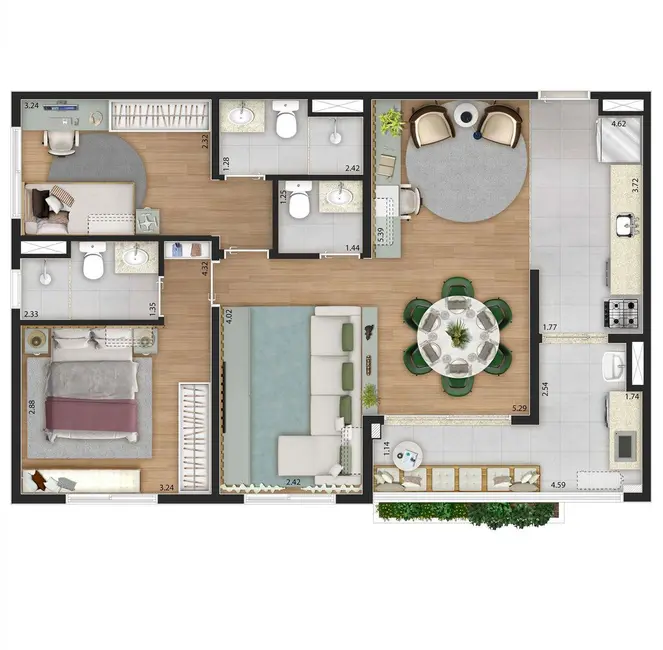 Foto 5 de Apartamento com 2 quartos à venda, 60m2 em Santana, São Paulo - SP