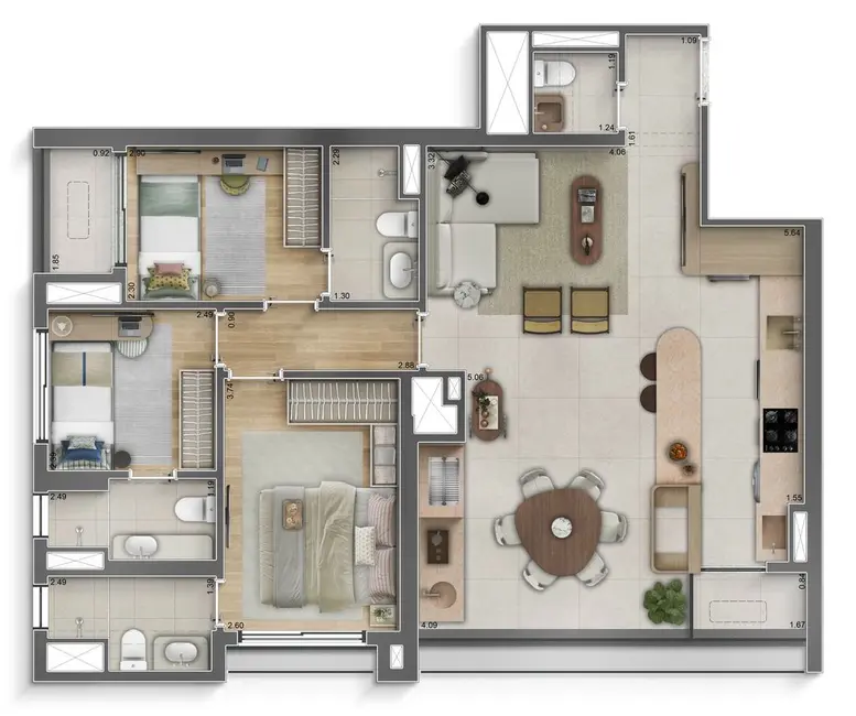 Foto 4 de Apartamento com 3 quartos à venda, 92m2 em Vila Romana, São Paulo - SP