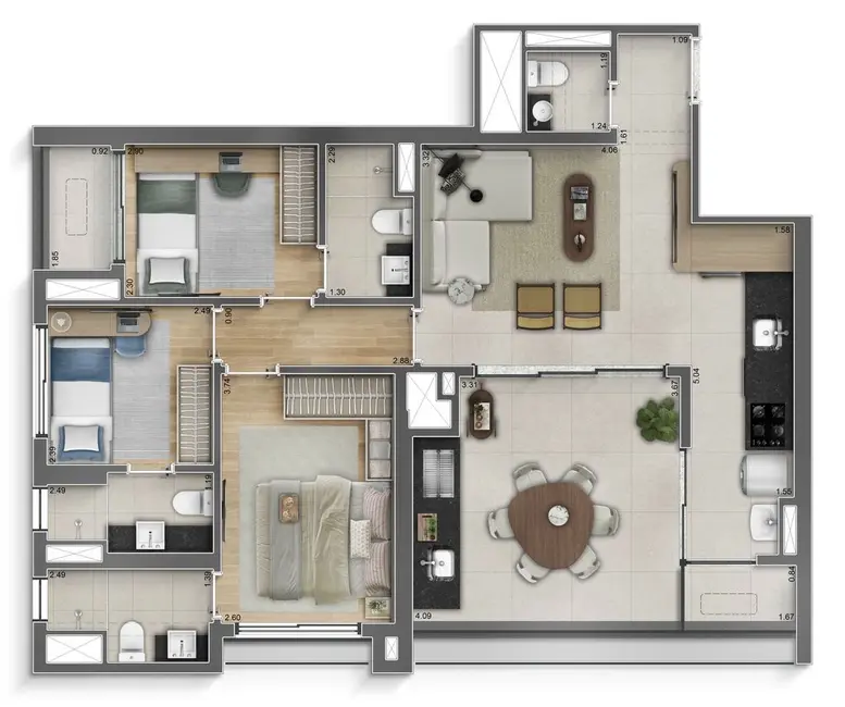Foto 3 de Apartamento com 3 quartos à venda, 92m2 em Vila Romana, São Paulo - SP
