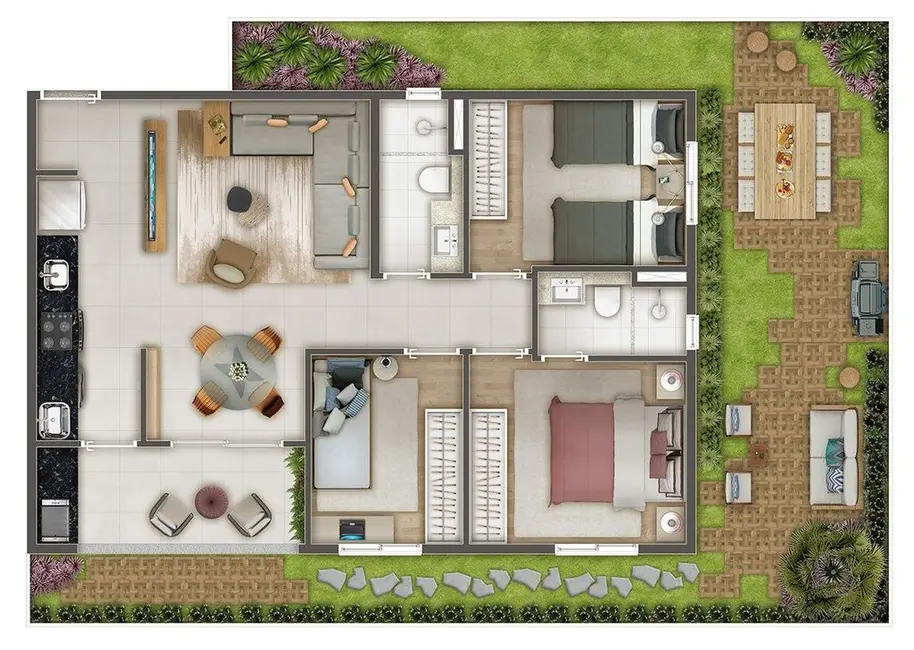 Apartamento com 3 quartos à venda, 64m2 em Parque Santa Rosa, Suzano - SP - imagem 4 Foto 4 de Apartamento com 3 quartos à venda, 64m2 em Parque Santa Rosa, Suzano - SP