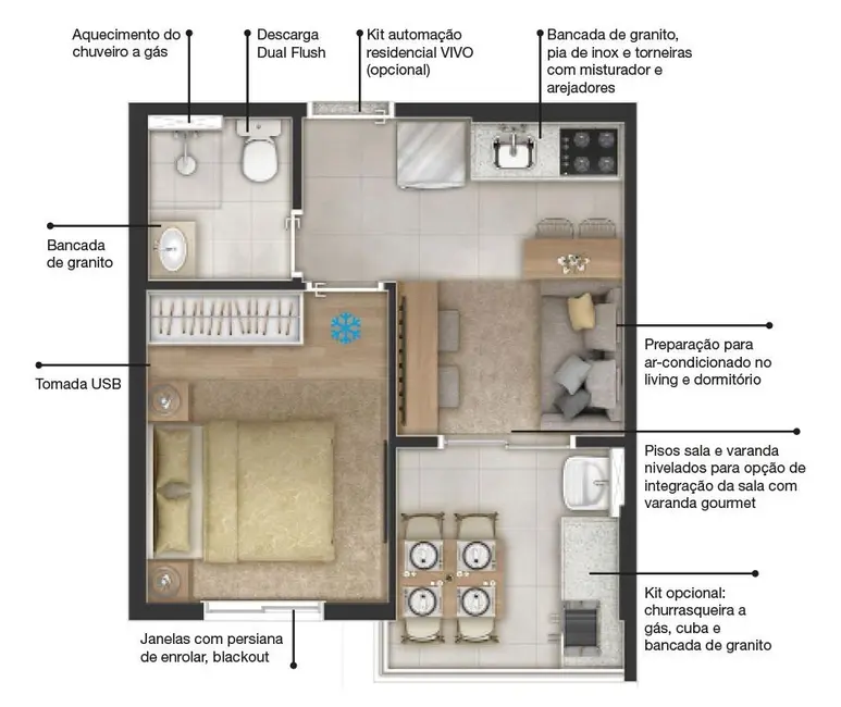 Apartamento com 2 quartos à venda, 42m2 em Freguesia do Ó, São Paulo - SP - imagem 1 Foto 1 de Apartamento com 2 quartos à venda, 42m2 em Freguesia do Ó, São Paulo - SP