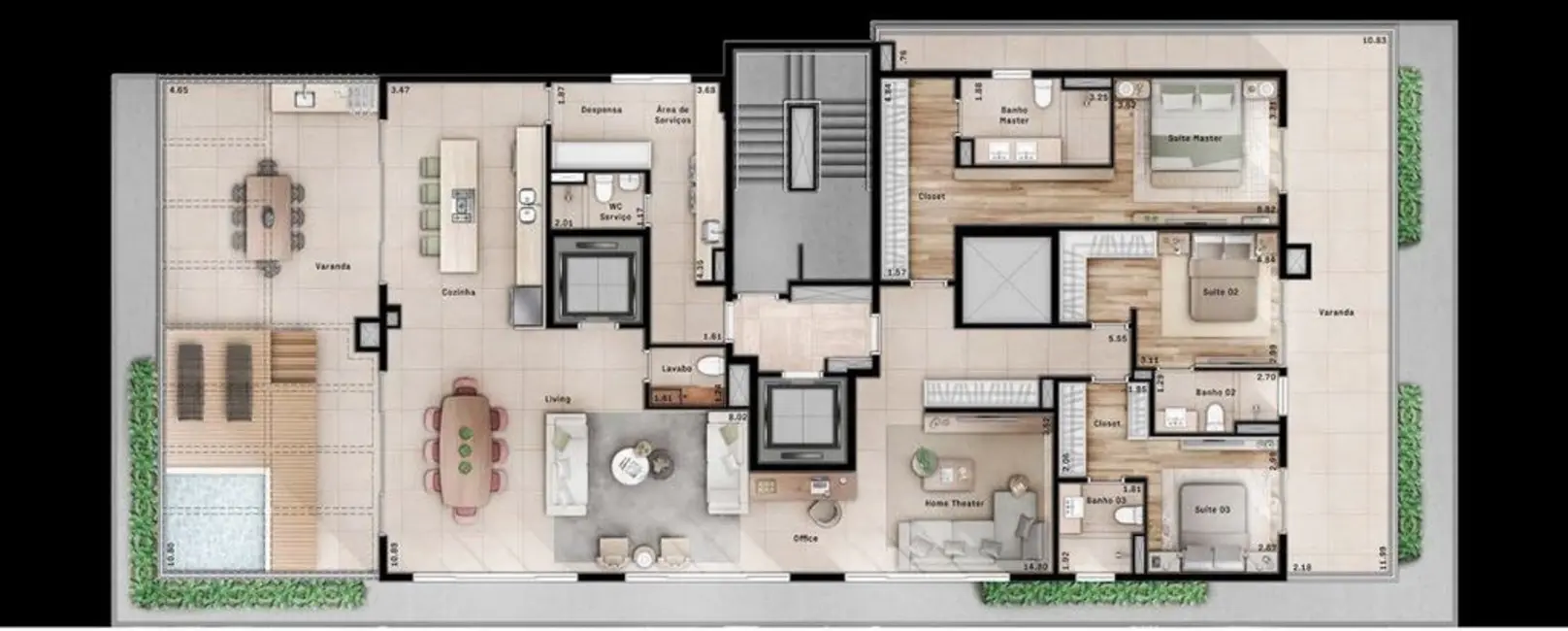 Foto 2 de Apartamento com 3 quartos à venda, 156m2 em Cambuí, Campinas - SP