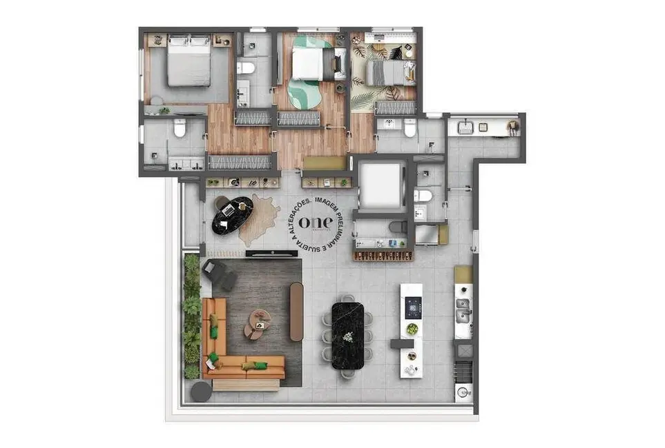 Foto 1 de Apartamento com 4 quartos à venda, 166m2 em Brooklin Novo, São Paulo - SP