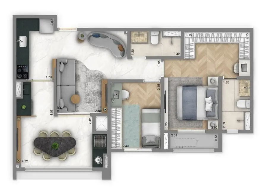 Apartamento com 3 quartos à venda, 82m2 em Saúde, São Paulo - SP - imagem 5 Foto 5 de Apartamento com 3 quartos à venda, 82m2 em Saúde, São Paulo - SP