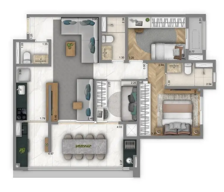 Apartamento com 3 quartos à venda, 82m2 em Saúde, São Paulo - SP - imagem 2 Foto 2 de Apartamento com 3 quartos à venda, 82m2 em Saúde, São Paulo - SP