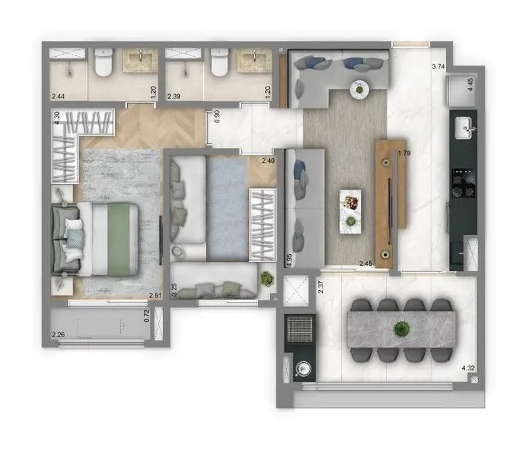 Apartamento com 3 quartos à venda, 82m2 em Saúde, São Paulo - SP - imagem 3 Foto 3 de Apartamento com 3 quartos à venda, 82m2 em Saúde, São Paulo - SP