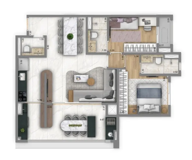 Apartamento com 3 quartos à venda, 82m2 em Saúde, São Paulo - SP - imagem 7 Foto 7 de Apartamento com 3 quartos à venda, 82m2 em Saúde, São Paulo - SP