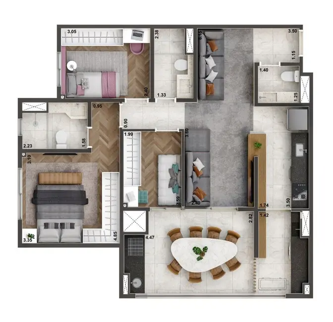 Foto 4 de Apartamento com 3 quartos à venda, 83m2 em Ipiranga, São Paulo - SP