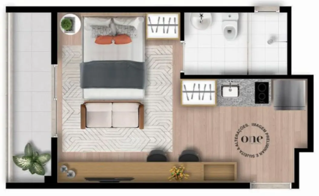 Foto 3 de Kitnet com 1 quarto à venda, 25m2 em Santo Amaro, São Paulo - SP