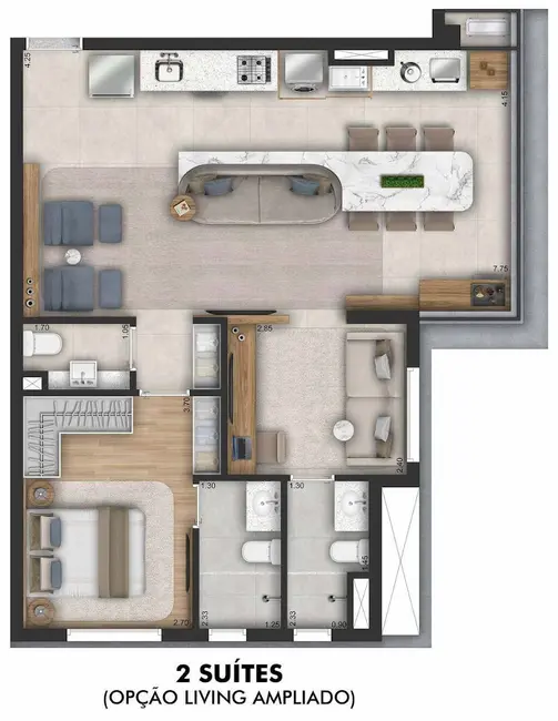 Apartamento com 2 quartos à venda, 67m2 em Vila Romana, São Paulo - SP - imagem 2 Foto 2 de Apartamento com 2 quartos à venda, 67m2 em Vila Romana, São Paulo - SP