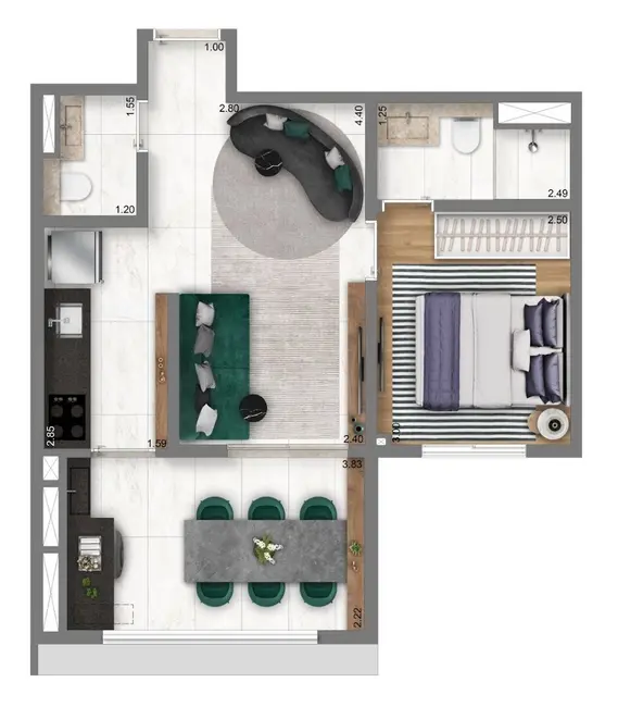 Foto 4 de Apartamento com 2 quartos à venda, 63m2 em São Paulo - SP