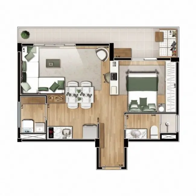 Foto 8 de Kitnet com 1 quarto à venda, 35m2 em Aclimação, São Paulo - SP