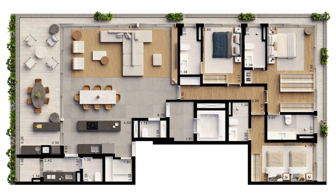 Foto 3 de Apartamento com 4 quartos à venda, 205m2 em Alto de Pinheiros, São Paulo - SP