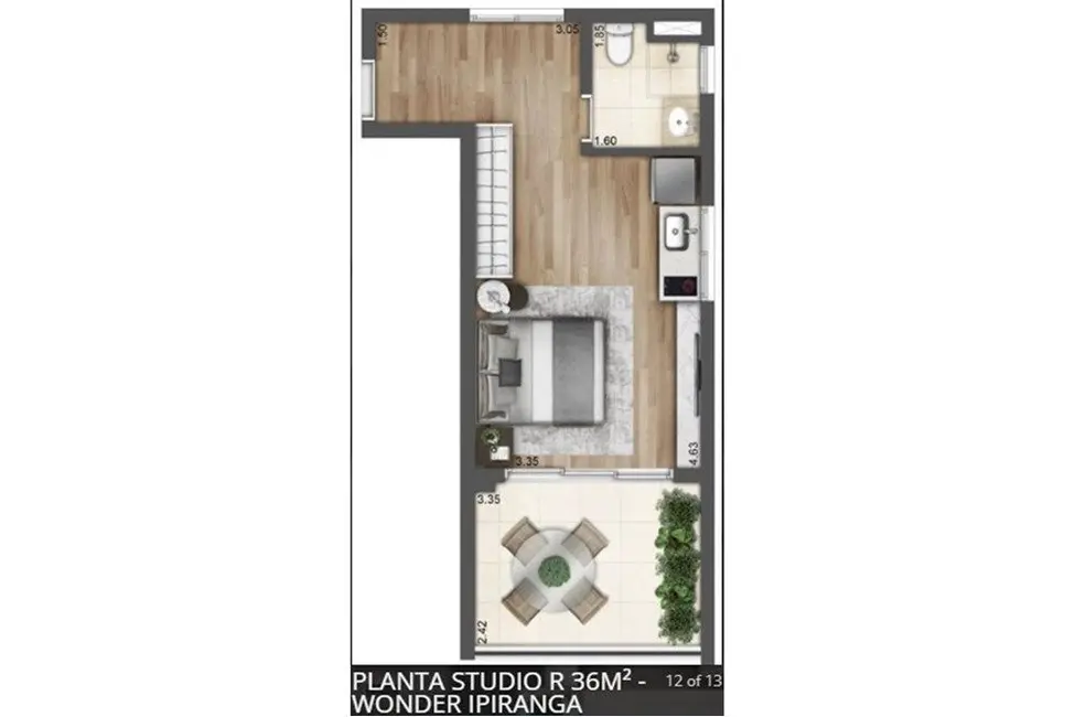 Foto 2 de Kitnet com 1 quarto à venda, 36m2 em Sacomã, São Paulo - SP