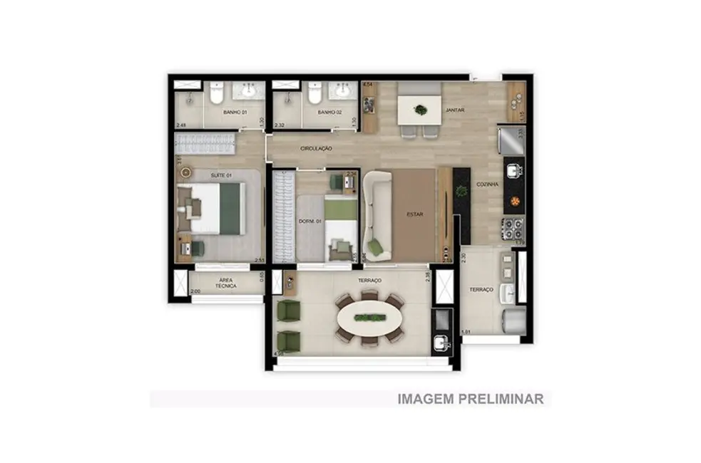 Foto 5 de Apartamento com 3 quartos à venda, 91m2 em Belém, São Paulo - SP