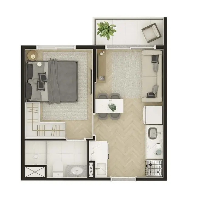 Apartamento com 2 quartos à venda, 42m2 em Barra Funda, São Paulo - SP - imagem 2 Foto 2 de Apartamento com 2 quartos à venda, 42m2 em Barra Funda, São Paulo - SP