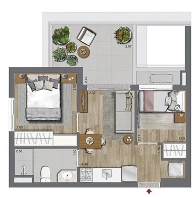 Kitnet com 1 quarto à venda, 28m2 em Campo Belo, São Paulo - SP - imagem 1 Foto 1 de Kitnet com 1 quarto à venda, 28m2 em Campo Belo, São Paulo - SP