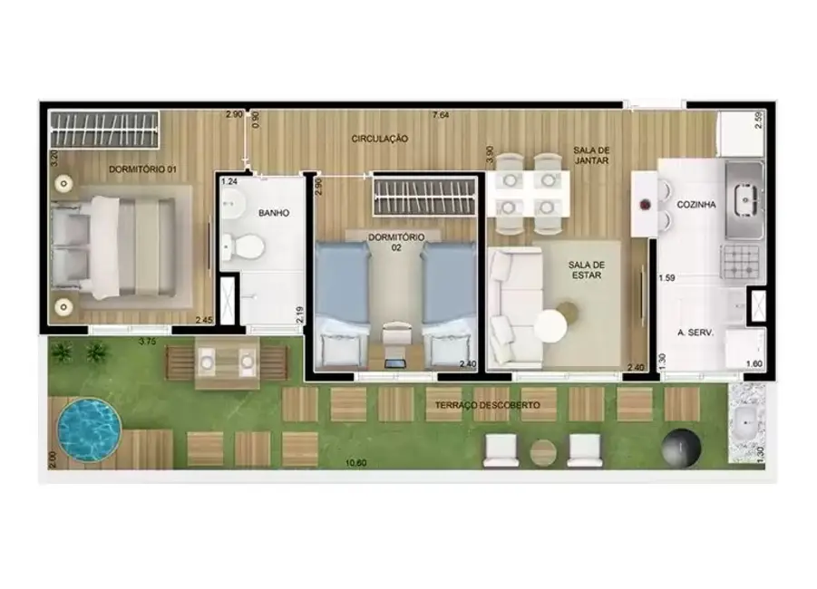 Apartamento com 3 quartos à venda, 57m2 em Parque São Vicente, Maua - SP - imagem 5 Foto 5 de Apartamento com 3 quartos à venda, 57m2 em Parque São Vicente, Maua - SP