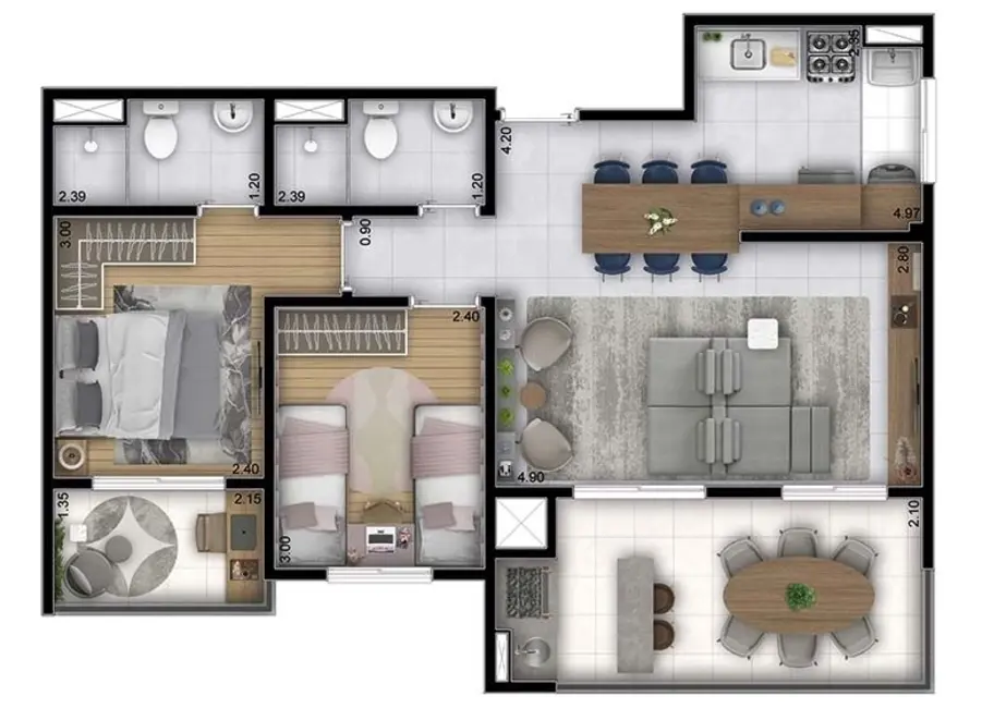 Apartamento com 2 quartos à venda, 43m2 em São Paulo - SP - imagem 1 Foto 1 de Apartamento com 2 quartos à venda, 43m2 em São Paulo - SP