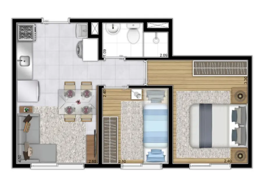 Apartamento com 2 quartos à venda, 32m2 em Barra Funda, São Paulo - SP - imagem 3 Foto 3 de Apartamento com 2 quartos à venda, 32m2 em Barra Funda, São Paulo - SP