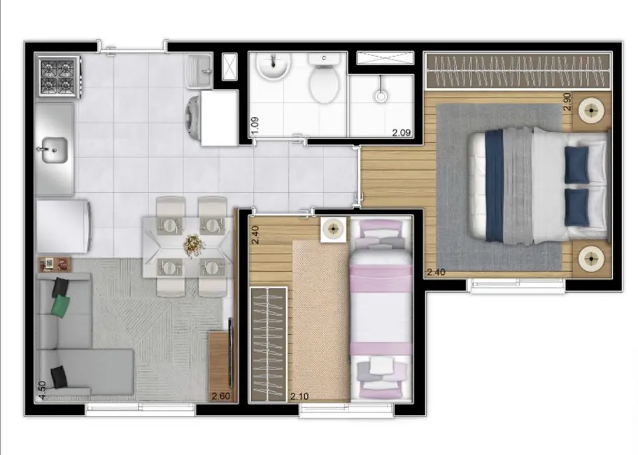 Foto 1 de Apartamento com 2 quartos à venda, 32m2 em Barra Funda, São Paulo - SP