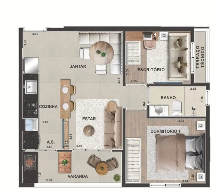 Foto 5 de Apartamento com 2 quartos à venda, 55m2 em Presidente Altino, Osasco - SP