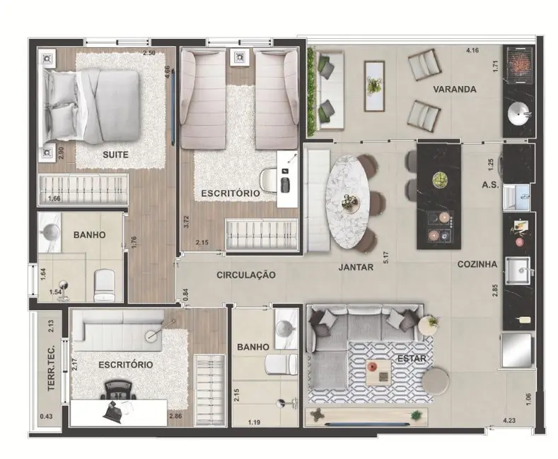 Foto 8 de Apartamento com 2 quartos à venda, 55m2 em Presidente Altino, Osasco - SP