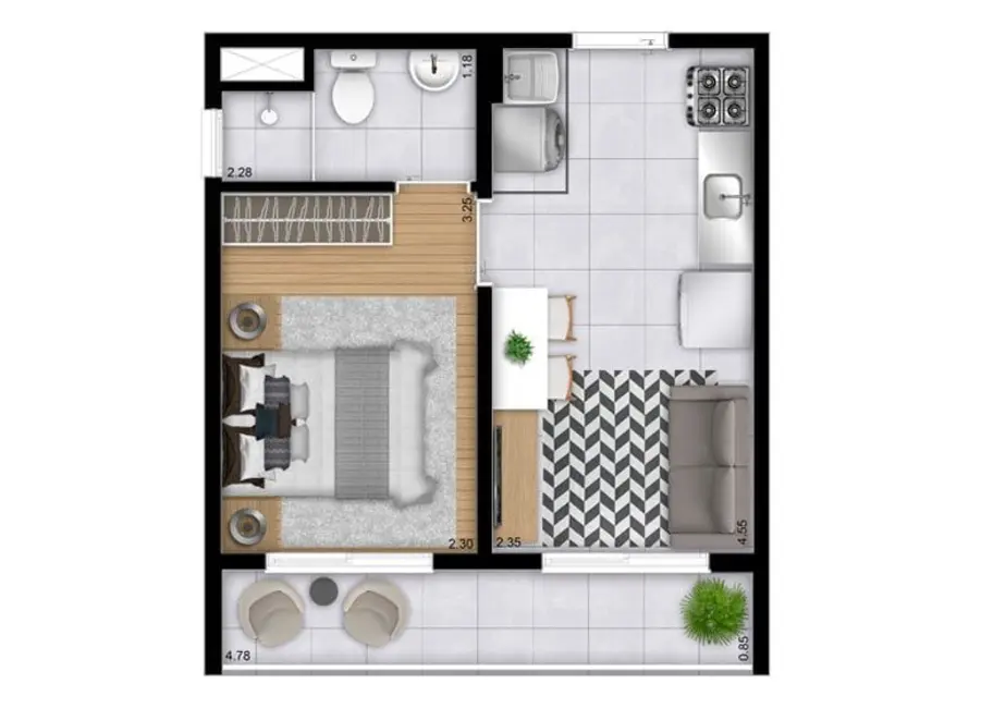 Foto 5 de Apartamento com 1 quarto à venda, 28m2 em Mooca, São Paulo - SP
