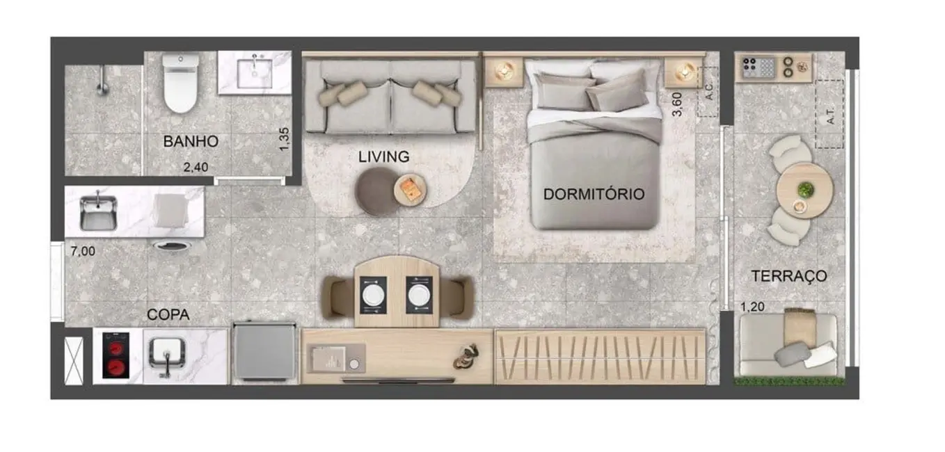 Foto 4 de Kitnet com 1 quarto à venda, 33m2 em Butantã, São Paulo - SP