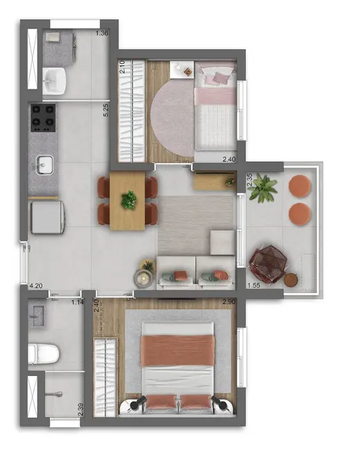 Foto 2 de Apartamento com 2 quartos à venda, 32m2 em Campo Belo, São Paulo - SP