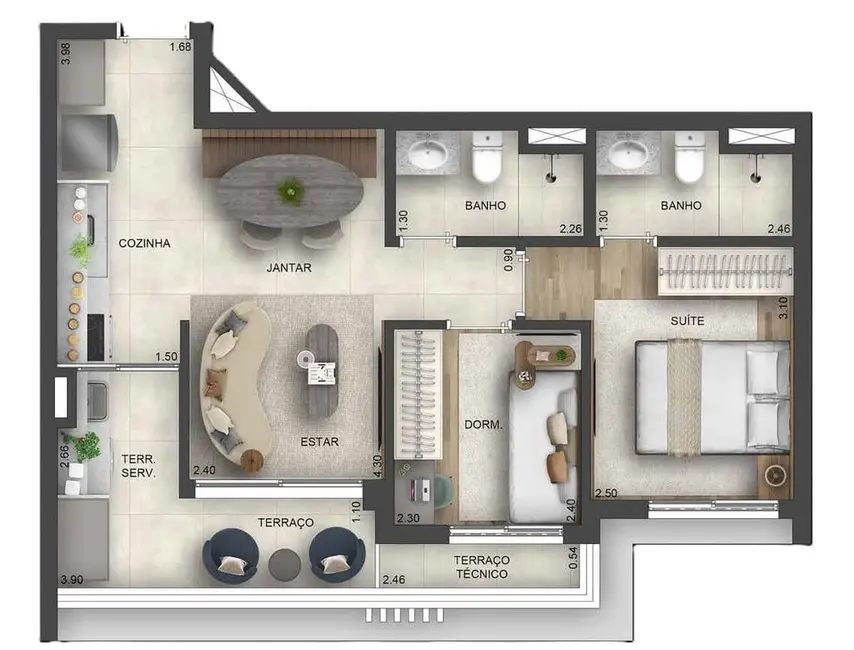 Foto 2 de Apartamento com 2 quartos à venda, 55m2 em Saúde, São Paulo - SP