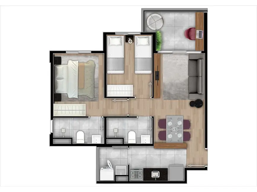 Foto 3 de Apartamento com 2 quartos à venda, 52m2 em Vila Zelina, São Paulo - SP