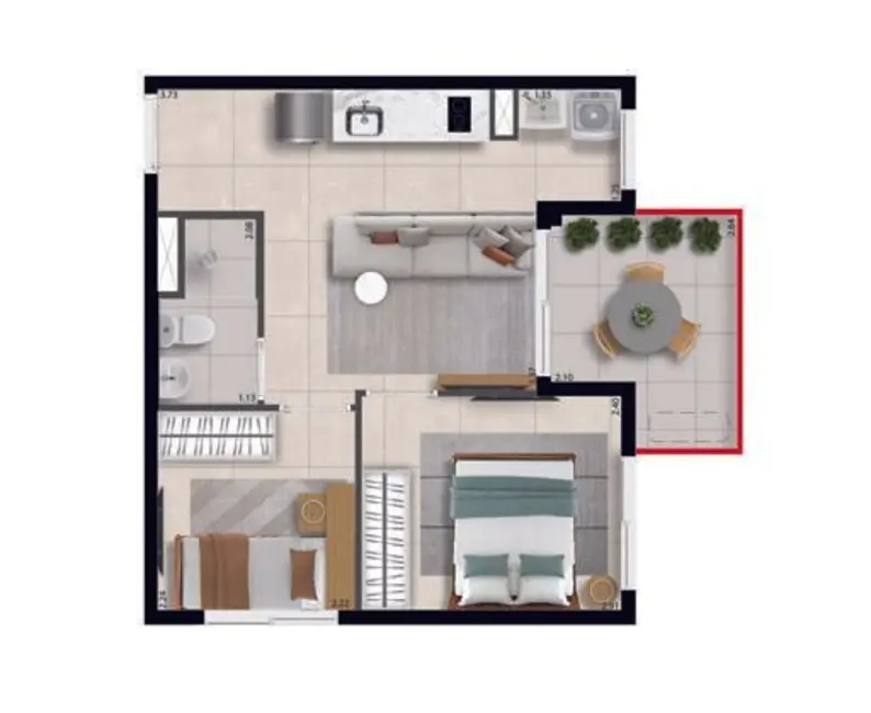 Kitnet com 1 quarto à venda, 33m2 em Vila Mariana, São Paulo - SP - imagem 7 Foto 7 de Kitnet com 1 quarto à venda, 33m2 em Vila Mariana, São Paulo - SP