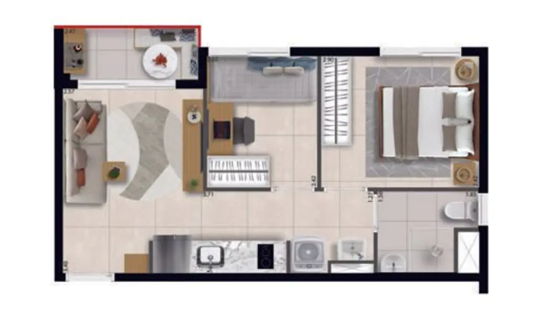 Kitnet com 1 quarto à venda, 33m2 em Vila Mariana, São Paulo - SP - imagem 5 Foto 5 de Kitnet com 1 quarto à venda, 33m2 em Vila Mariana, São Paulo - SP