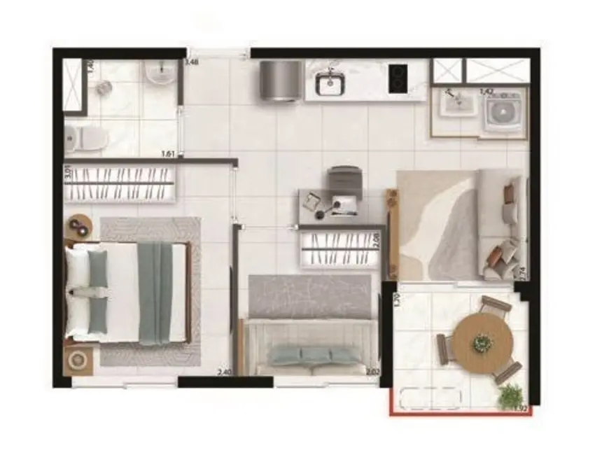Kitnet com 1 quarto à venda, 33m2 em Vila Mariana, São Paulo - SP - imagem 8 Foto 8 de Kitnet com 1 quarto à venda, 33m2 em Vila Mariana, São Paulo - SP