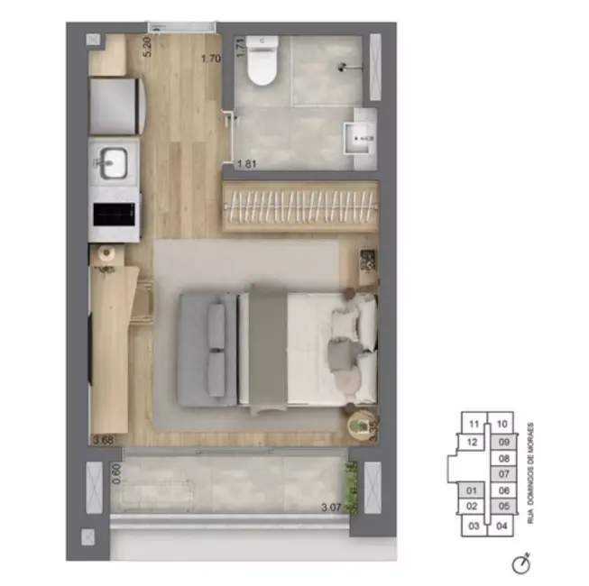 Foto 1 de Kitnet com 1 quarto à venda, 33m2 em Vila Mariana, São Paulo - SP