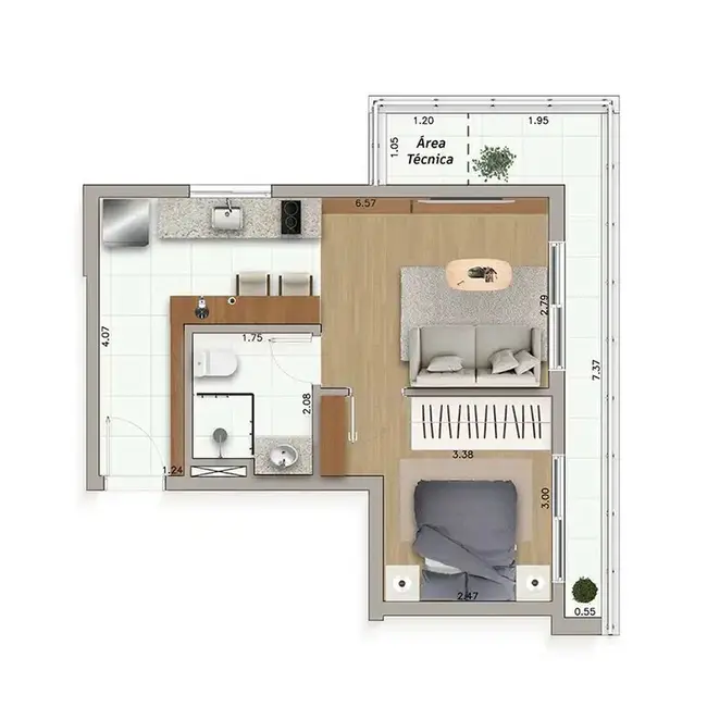 Kitnet com 1 quarto à venda, 28m2 em Sumaré, São Paulo - SP - imagem 3 Foto 3 de Kitnet com 1 quarto à venda, 28m2 em Sumaré, São Paulo - SP