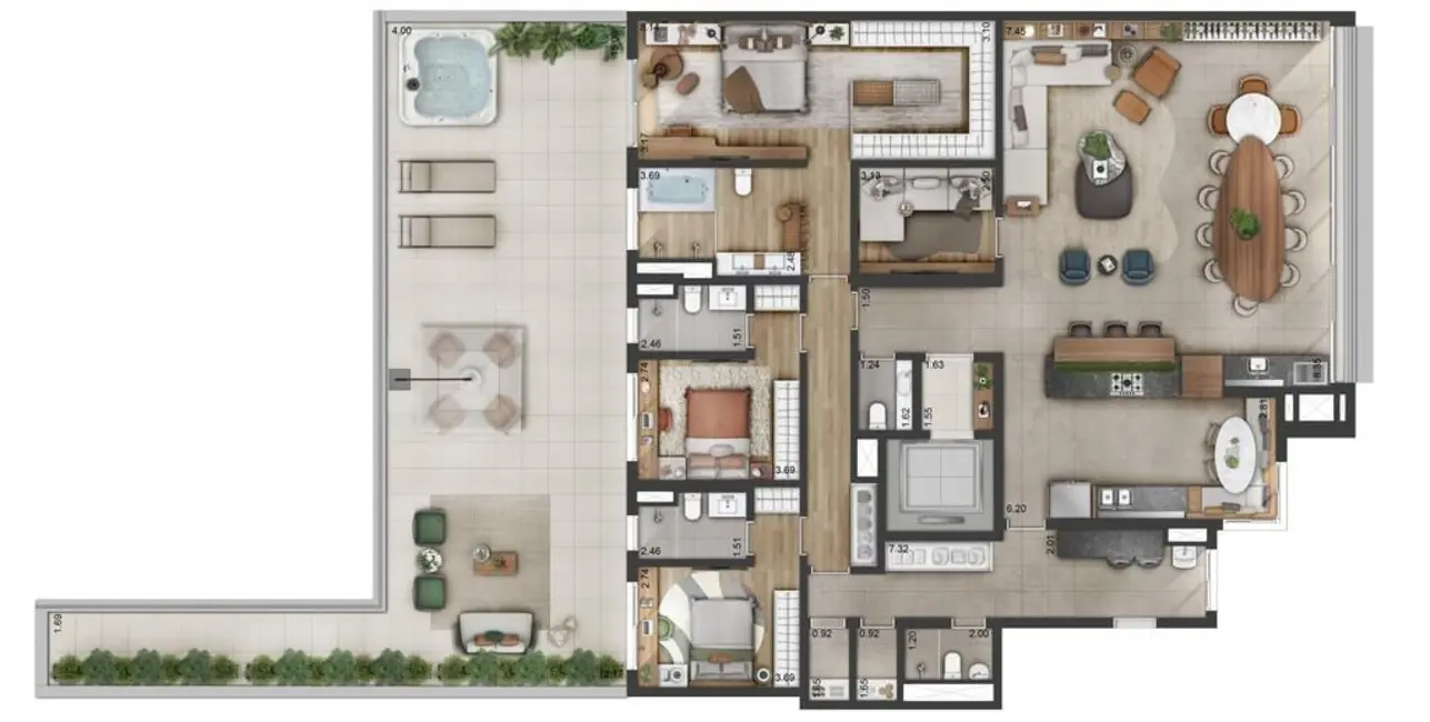 Foto 6 de Apartamento com 3 quartos à venda, 315m2 em Alphagran Alphaville, Barueri - SP