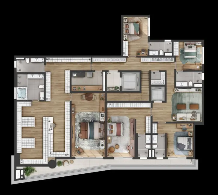 Foto 3 de Apartamento com 3 quartos à venda, 315m2 em Alphagran Alphaville, Barueri - SP