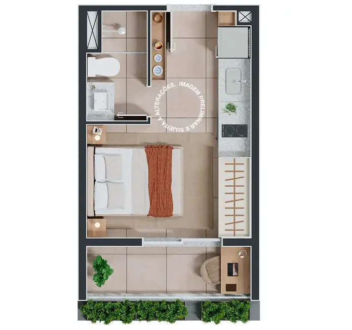 Foto 1 de Kitnet com 1 quarto à venda, 22m2 em Santa Cecília, São Paulo - SP