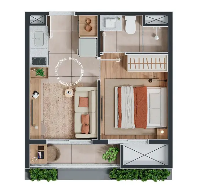 Apartamento com 1 quarto à venda, 29m2 em Santa Cecília, São Paulo - SP - imagem 5 Foto 5 de Apartamento com 1 quarto à venda, 29m2 em Santa Cecília, São Paulo - SP