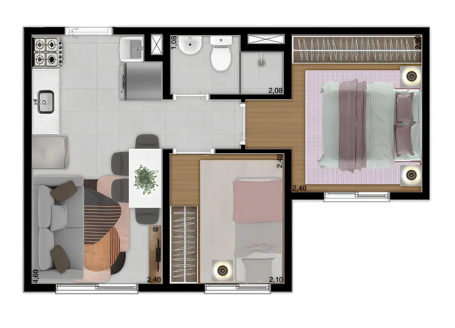 Foto 3 de Apartamento com 2 quartos à venda, 31m2 em Vila Progresso (Zona Leste), São Paulo - SP