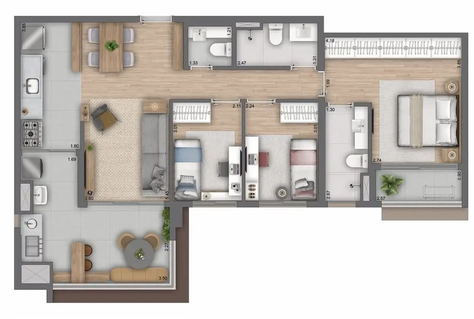 Apartamento com 3 quartos à venda, 93m2 em Vila Mariana, São Paulo - SP - imagem 3 Foto 3 de Apartamento com 3 quartos à venda, 93m2 em Vila Mariana, São Paulo - SP