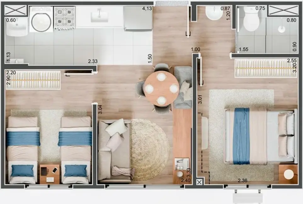 Foto 8 de Apartamento com 2 quartos à venda, 36m2 em Várzea da Barra Funda, São Paulo - SP